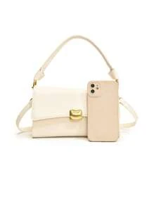 Dedoo 黑色腋下法棍包，2024新款高级质感小众手提包，今年非常流行。