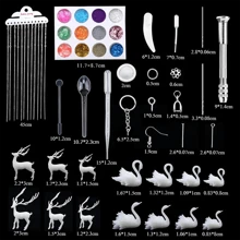 Set de moldes de resina epoxi, moldes de resina UV y kits de herramientas de fundición para la elaboración de joyas y la realización de hallazgos de pendientes DIY. - Multicolor - Ver 5