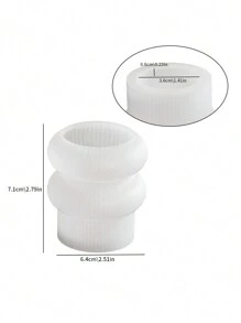 DIY geometrische Streifen Spiral Kerzenhalter Silikonform, handgefertigte Zement Kerzenhalter Form aus Gips, Harz, Beton und Gips für Heimdekoration