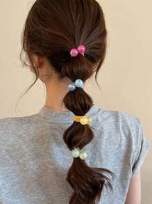 14pcs Colorful Scrunchies For Girls - Multicolor - View 4