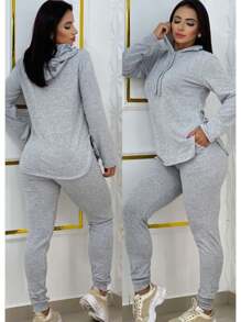conjunto de frio feminino lanzinha com capuz