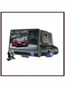 CÁMARA RETROVISOR DVR PARA AUTOMÓVIL. CÁMARA TRASERA Y FRONTAL PARA COCHE - Negro - Ver 4