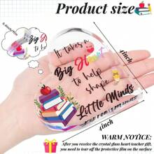 送給女士的感恩節禮物、復活節和聖誕節禮物、鎮紙紀念品、送給老師的感謝禮物、書桌裝飾...背面有薄膜，用於雙面打印前撕下，有此要求的必須撕掉薄膜 - 白色 - 查看 2