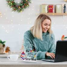 送給女士的感恩節禮物、復活節和聖誕節禮物、鎮紙紀念品、送給老師的感謝禮物、書桌裝飾...背面有薄膜，用於雙面打印前撕下，有此要求的必須撕掉薄膜 - 白色 - 查看 4