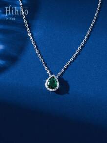 Hihho 1 Vòng Cổ Mặt Dây Chuyền Xương Đòn Đính Đá Cubic Zirconia Nhiều Màu Sắc Galaxy Moon Dành Cho Bé Gái, Với Thiết Kế Hình Giọt Nước 3D Rực Rỡ, Món Quà Trang Sức - Nhiều màu - Xem 16