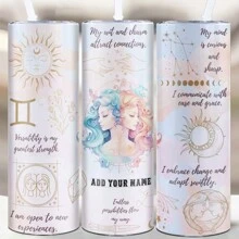 1 件 20 盎司不锈钢随行杯，可定制名字，12 生肖印刷 + 可定制您自己名字的水杯，夏季保温防寒咖啡杯，带盖和吸管的水瓶，送给朋友的礼物，送给亲戚的个性化专属私人礼物，给家人和爱人的节日祝福 - 彩色 - 查看 15