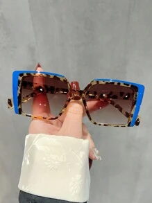 1pc Women's Fashionable Square Eyeglass Frame, Glasses, Face-Flattering, Skin-Enhancing