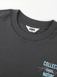 Annil Camiseta de punto de manga corta con cuello redondo, nueva prenda de verano informal y versátil para niñas preadolescentes