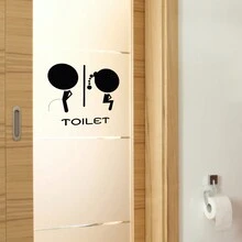 1入浴室馬桶壁貼，廁所和客廳裝飾標語，門貼，壁貼，食品，廚房，旅行，廚房用品，廚房工具，廚房物品。 - 黑色 - 查看 6