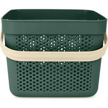 Inde Multipurpose Plastic Basket 27X27X21Cm Practical And Compact | Multipurpose Plastic Basket Modern And Elegant Style, Easy To Carry And Versatile Design, Perfect For The Home - Multicolor - View 3