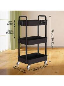 Nergo Carrito Plegable Con Ruedas Carrito Organizador 3 Niveles Estante Organizador Muebles Para Baño Estantes Organizadores Muebles Para Recamara Carrito Auxiliar  Organizador De Baño Muebles De Cocina Alacenas Para Despensa Mueble Organizador Organizador Para Baño Anaquel Plastico Organizador De Metal Mueble Organizador Para Baño Carrito De Bar Mueble De Cocina Mueble Lavanderia Mueble Blanco Organizador Remates De Almacén Lavadero  Almacenamiento De Suministros De Pintura Juego De Almacenamiento De Cocina Estanterías Isla De Almacenamiento & Carritos Trolly Cart With Wheels Home Office Essentials Cart With Wheels Wheeled Cart Regalos Para Niños Regalos Para Mujeres Festival De Estudiantes   #Hotsale #Sheinhotmayo #ordenytidiness #hogarordenado - Negro - Ver 8