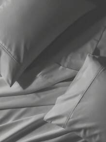 Juego de Sábanas individuales Bluelander, 3 piezas - Gris Oscuro - Ver 9