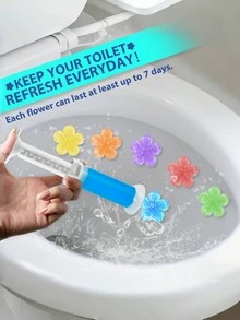 Toilet Cleaning Gel, Various Odor Toilet Cleaning Gel, Floral Bathroom Deodorant, Deodorant Gel, Bathroom Air Freshener, Suitable For Toilet, Bathroom And Cleaning Supplies - Multicolor - View 3
