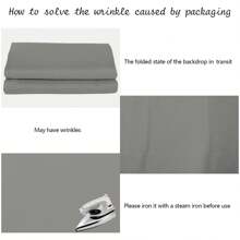 灰色背景布，摄影背景，高密度面料，耐用可重复使用，可机洗，杆袋式缝制，适用于摄影、派对和视频拍摄（不含支架和夹子）