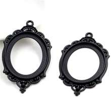 5 pièces Base de pendentif vide qui convient à des pendentifs de 30x40mm. Accessoires en métal creux pour la création de bijoux DIY