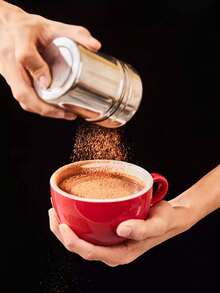 1pc/Stainless Steel Duster, Dusting Tool, Coffee Powder, Matcha Powder, Chocolate Powder Duster, Dusting Jar, Flour Duster, Spice And Seasoning Duster, Can Be Used For Salt, Powdered Sugar, Cocoa Powder, Cinnamon, Pepper, Paprika, Coffee Powder, Flour, Multi-Purpose, Suitable For Kitchen, Restaurant, Barbecue, Baking, RV Use. - Silver - View 2