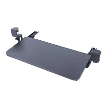 YUNRUX Computer Desk Keyboard Extension Desk Extension Keyboard Holder Black Storage Drawer Keyboard Holder Keyboard Holder With Table Clamps