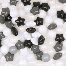 100pcs Ball Pit Balls For Toddlers, Mixed With Star, Soft And Crush Proof Plastic Toy Balls For Ball Pit, Children's Pool Water Toys, 2.15 Inch/5.5cm, Baby Playpen Accessories, Ball For Toddlers, Party Toy Balls, Water Toy Balls, Party Decoration Gifts