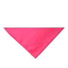 Jordefano Triangle Bandanas Pack Of 12 Polyester Solid Colors 30x19 Inches - Màu Hồng Tươi - Xem 1