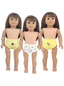 5pcs/4pcs/3pcs American Girl Doll Underwear Set, Doll Short Panties Clothing Accessory For 18-Inch Baby Dolls, Kids' Gift Toy (Doll Not Included) - 16 Styles Of Underwear - View 3