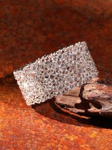 1 件彩色水钻弹性手链适合女性晚会和日常佩戴 - 1件滿鑽彩色手鐲 - 查看 14