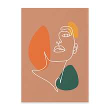 1 件无框现代抽象几何线条艺术阳光海景海报墙壁艺术画适用于卧室家居装饰 - 彩色 - 查看 7