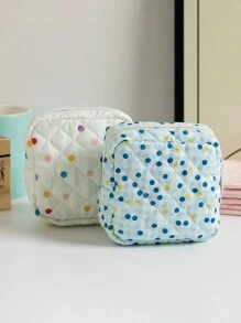 1 Piece Fully Printed Quilted Mini Bag Sanitary Bag Menstrual Bag Pad Bag Sanitary Bag Sanitary Napkin Bag Napkin Bag Girls Tampon Storage Bag Ladies Cosmetic Bag Coin Purse Cosmetic Bag Tampon Storage Bag Underwear Tampon Menstrual Cup Reusable Waterproof Travel University Dormitory Home Bathroom Vest School Supplies Makeup Bag Makeup Bags Makeup Organizer Make Up Organizer Makeup Storage - Multicolor - View 4