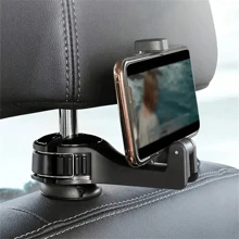 1pc Car Back Seat Front Seat Mobile Phone Holder Storage Hook - Black - View 1