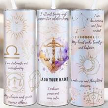 1 件 20 盎司不锈钢随行杯，可定制名字，12 生肖印刷 + 可定制您自己名字的水杯，夏季保温防寒咖啡杯，带盖和吸管的水瓶，送给朋友的礼物，送给亲戚的个性化专属私人礼物，给家人和爱人的节日祝福 - 彩色 - 查看 19