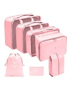 Multifunctional Travel Set, 7pcs Portable Suitcase Organizer For Clothes And Accessories Storage During Business Trips For Travel Storage Bag,Makeup Bag,Cosmetic Bag,Vacation Organizer,Large Capacity Makeup Organizer Makeup Case, For Lipstick, Brush, Skincare, Mobile Phone, Coin, Small Items, For Home,Gift,Vacation And Festival Halloween Christmas Multifunctional Use - Khaki - View 15