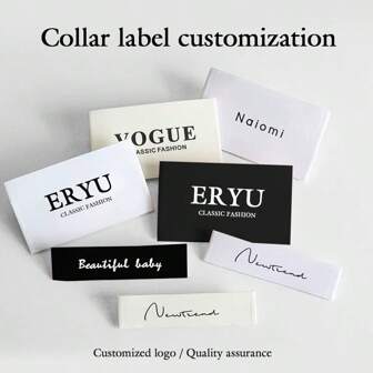 Custom Clothing Woven Label, Personalized Logo Clothing Label, 50pcs/100pcs Per Set ,Seal,Multi-Functional,Ornamental Exquisite,Stylish,Modern,Contracted Custom,Personalized,Unique Ideal Gifts For Him Her,Family,Boyfriend,Girlfriend,Dad,Mom For Anniversaries,For Youth's Day,For Birthdays,For Mother's Day,For Father's Day,For Weddings,For Housewarming School,Home,Office,Tea Room,Living Room,Dining Room,School Essentials,Home & Living,Christmas Home Atmosphere, Autumn Home Refresh, Xmas Decoration