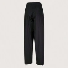 Nike Boyfriend Style Men's Logo Embroidery Loose Casual Pants With Elastic Waistband Black FN3097-010