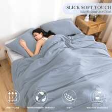 Super Soft Lightweight Comforter Bedding Sets ( 1 Comforter & 2 Pillowshams ) , Quilt Bed Blanket Boho Style Gifts, Luxury Fluffy Comfy Cozy Washed PolyCotton Skin-Friendly Bedding Conforter Set For All Season Use,Twin / TWIN XL FULL QUEEN KING CAL KING Size - 淺灰色 - 查看 2