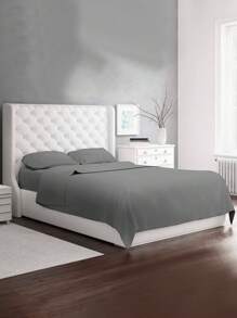 Juego de Sábanas individuales Bluelander, 3 piezas - Gris Oscuro - Ver 1