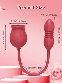 Juguete sexual con forma de rosa para estimulación clitoriana con vibración y succión, estimulador clitoriano y G-spot con 10 modos de vibración, juguete sexual para adultos