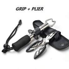 Kit 3Pcs Alicate De Pesca E Ferramentas Multifuncionais Para Os Lábios De Peixe - Preto - Visão 3