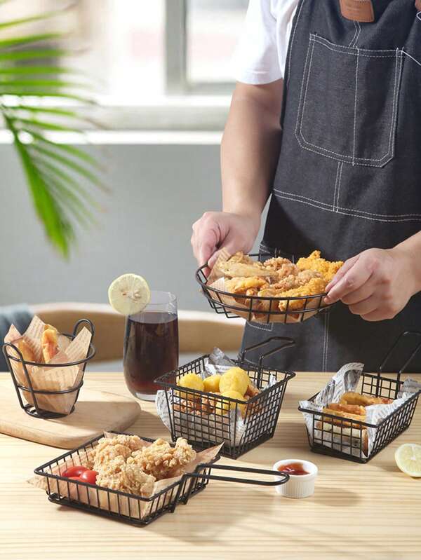 French Fries Basket, Snack Basket, Fried Chicken Basket, Fried Food Plate, Fried Chicken Tableware, Snack Plate, Chicken Wings, Fried Food Snack Basket