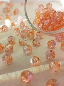 50pcs Two-Color Glass Beads, Round Loose Spacer Beads For DIY Bracelet, Necklace Or Earring Making, Ideal As Gift For Friends Or Mom - Two-color Popping Beads - View 18