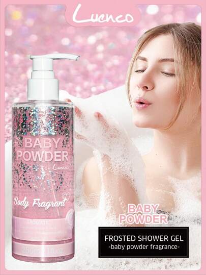 LUENCO LUENCO Pearl Light Scented Shower Gel, Baby Powder Scent, 250ml, Clean And Refreshing, Moisturizes Skin And Gives Off An Enchanting Fragrance