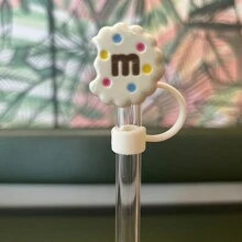 3D Cooki Cute Straw Cover Cap, 10mm Well Made Cooki Shape Silicone Straw Cover Fit Straw Dust Proof Reusable Straw Topper - Multicolor - View 7