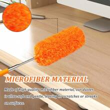 2入/4入-1組 迷你除塵器可伸縮羽毛掃把，家用靜電除塵掃把，除塵刷，靜電去塵掃帚，可伸縮不鏽鋼羽毛掃把 - 彩色 - 查看 2