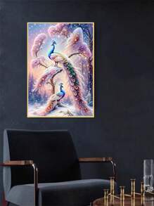 鑽石畫 - 魔術立方鑽石 - 全鑽，1套，30*40cm，動物孔雀設計 - 彩色 - 查看 4