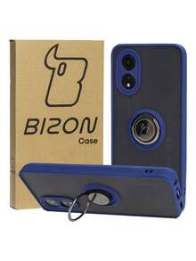 Funda Protector Para Oppo A38 Rudo Anillo Soporte + Mica - Azul mat - Ver 4