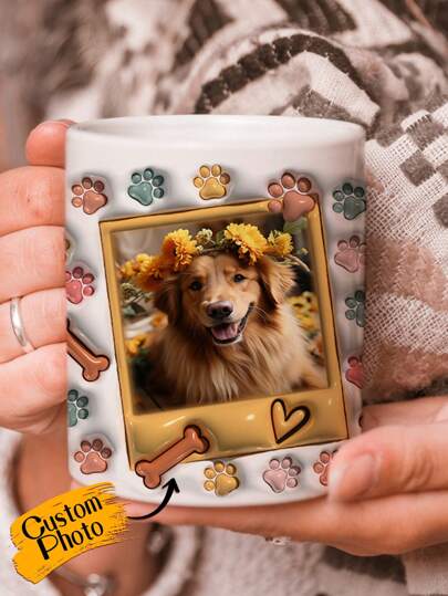 1 pieza Taza personalizada con foto de mascota, Taza personalizada con foto de mascota, Taza de café personalizada con foto, Taza personalizada con foto de perro o gato, Taza personalizada de 11 onzas, Taza impresa con efecto 3D inflado personalizado, Taza de foto de mascota personalizada, Taza personalizada, Taza personalizada con foto de mascota, regalos únicos e ideales para él, ella, aniversarios, Día de San Valentín, Día de la Madre, cumpleaños, Día del Niño, Día del Padre, graduación, bodas, inauguración de la casa, comedor, sala de estar, dormitorio, oficina, salón de té, hogar, escuela, renovación del hogar