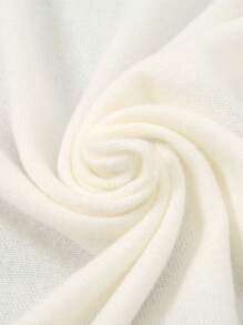 1 pièce Écharpe femme de couleur unie à la mode, accessoire polyvalent pour l'hiver et l'automne - Blanc - Voir 4