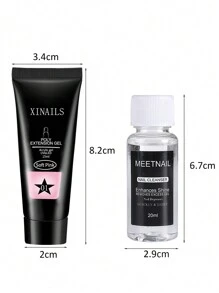 25入組15ml軟粉色亞克力凝膠uv延長建造膠與甲檔剪環延伸模刷潔淨劑修指工具套裝甲艺女神禮物 - 彩色 - 查看 8