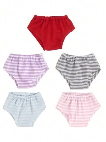 5pcs/4pcs/3pcs American Girl Doll Underwear Set, Doll Short Panties Clothing Accessory For 18-Inch Baby Dolls, Kids' Gift Toy (Doll Not Included) - 16 Styles Of Underwear - View 14