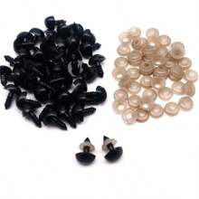 50 piezas de narices de plástico en forma de triángulo negras para hacer muñecos amigurumi, osos de peluche y accesorios de juguetes de animales para manualidades de costura y ganchillo - Negro - Ver 17
