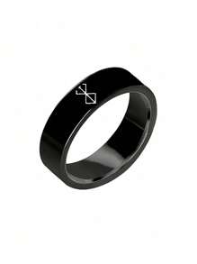 suteyi 不鏽鋼極簡主義幾何圖案卡通標誌個性化戒指 - 戒指 - 查看 10