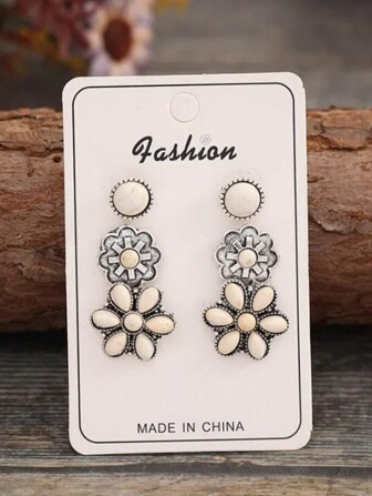 花朵裝飾耳釘